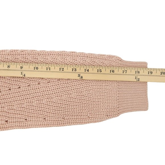Poof Apparel Light Pink 3 Button Knit V Neck Cardigan Womens M Long Sleeve NEW - Picture 5 of 15